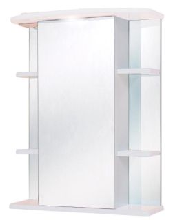 Шкаф-зеркало с подсветкой Onika Глория 205504 левый 55см белый